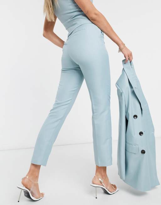 ASOS DESIGN – Blå kostymbyxor med smal passform, del av en kostym i 3 delar, 2 av 4