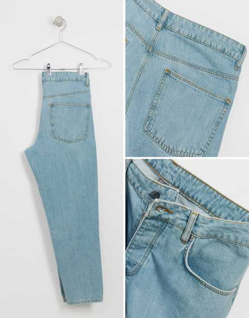 ASOS DESIGN - Blå let forvaskede klassiske stive jeans, 4 af 4
