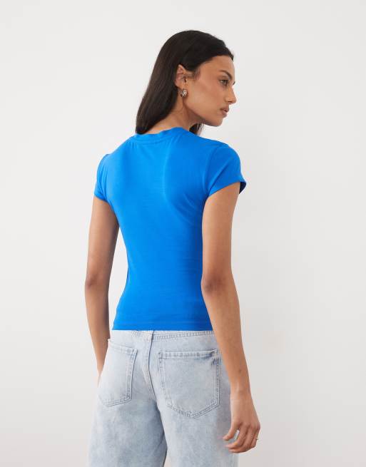 ASOS DESIGN – Blå och röd, liten t-shirt med Cuba-tryck, 3 av 4