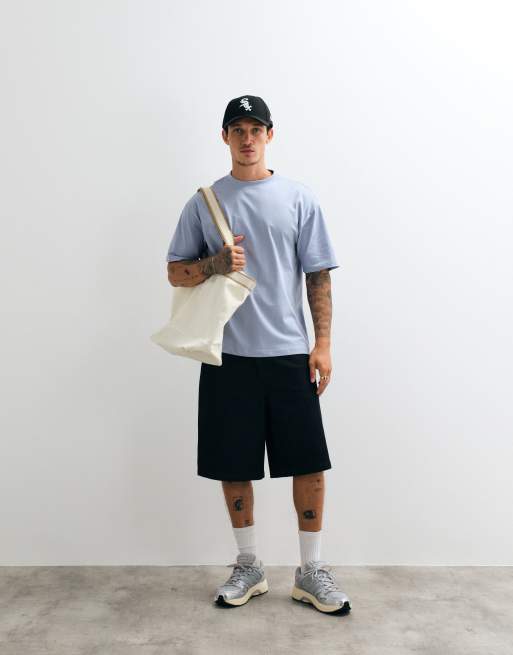 ASOS DESIGN - Blå oversized T-shirt med dragegrafik, 3 af 5