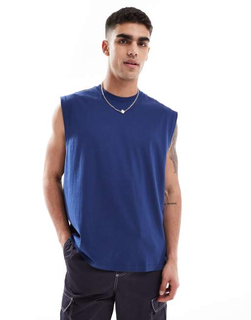 ASOS DESIGN - Blå oversized tanktop