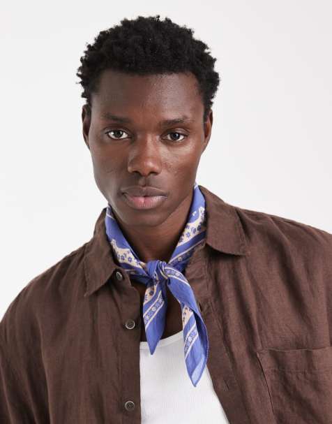 ASOS DESIGN – Blå, paisleymönstrad bandana - view 1