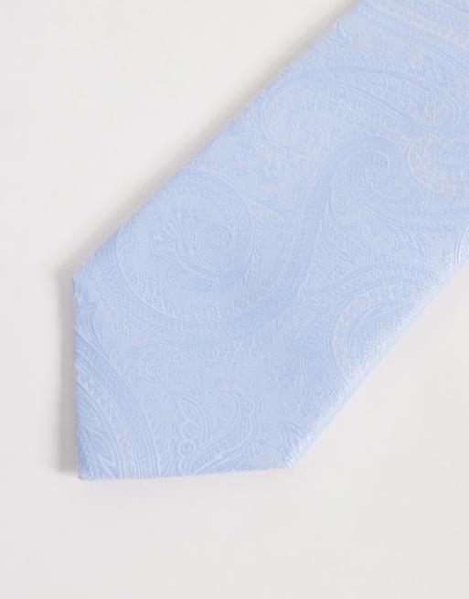 ASOS DESIGN – Blå, paisleymönstrad slips, 2 av 3