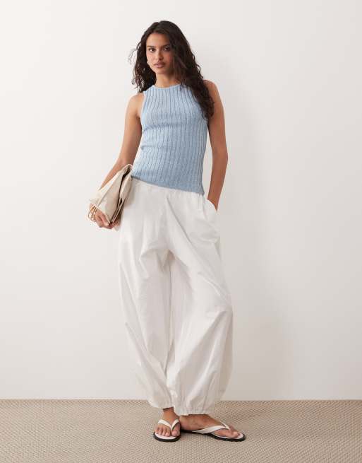 ASOS DESIGN - Blå racertop i ribstrikket bouclé, 2 af 4