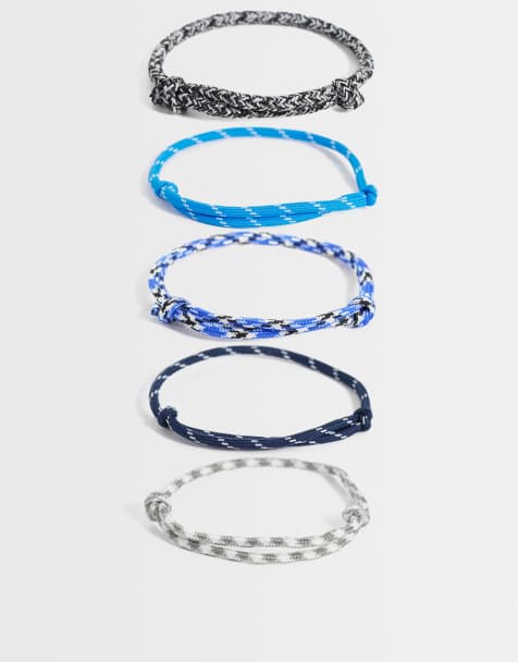 ASOS DESIGN – Blå reparmband, 5-pack - view 1