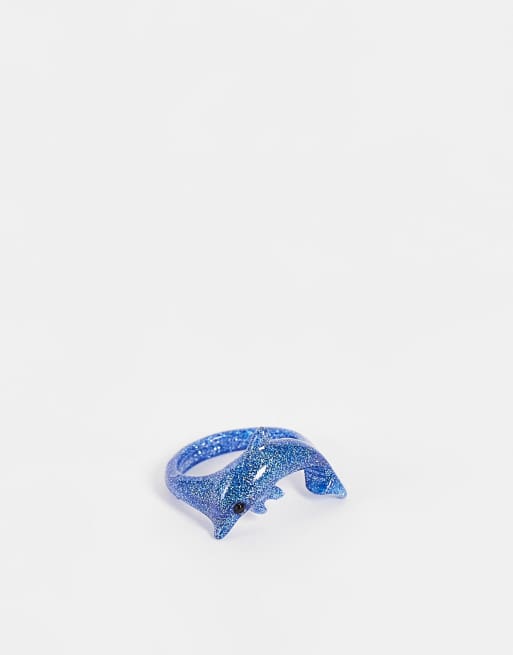 ASOS DESIGN – Blå ring med delfindesign