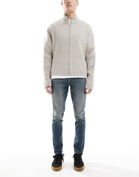 ASOS DESIGN - Blå skinny-jeans i lys vask med grønt skær - view 1
