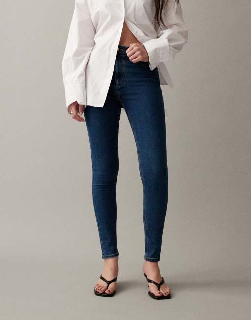 ASOS DESIGN - Blå skinny-jeans , 3 af 7