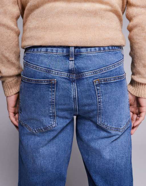 ASOS DESIGN – Blå slim jeans med mellanljus tvätt, 4 av 5
