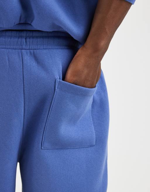 ASOS DESIGN – Blå, sportiga jersey-shorts med passpoaler och ledig passform, 4 av 5
