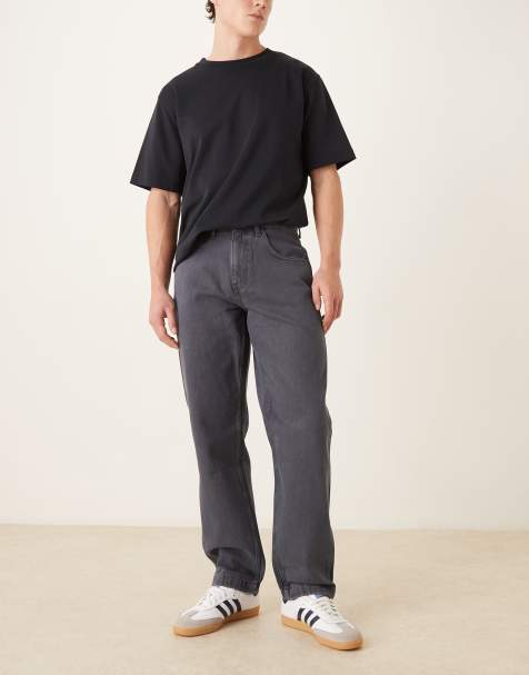 ASOS DESIGN – Blå, urtvättade, raka jeans - view 1