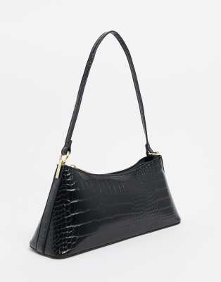 asos black shoulder bag