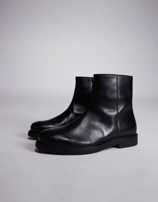 Asos Design Black Leather Chelsea Boot