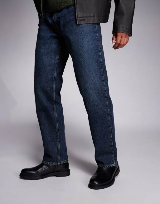 ASOS DESIGN black leather chelsea boot