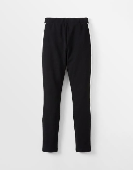 ASOS DESIGN black legging with white side stripe, 7 of 9