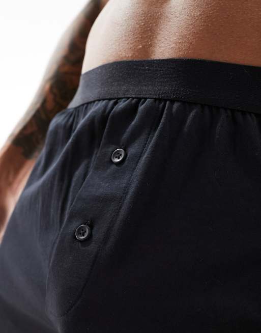 ASOS DESIGN black single jersey boxers | ASOS