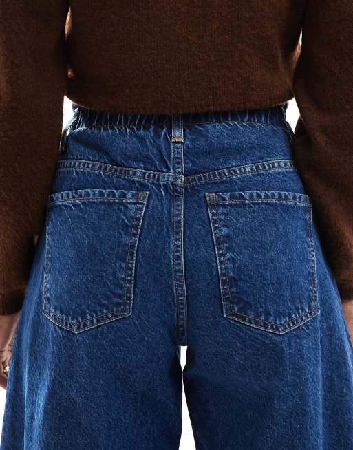 ASOS DESIGN – Bläcktvättade jeans med barrelben och paper bag-midja, 5 av 5