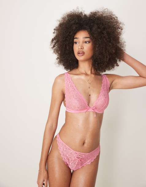 ASOS DESIGN – Blake – Różowa bielizna we wzór w serca - view 1