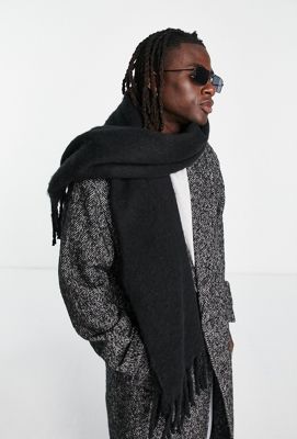 ASOS DESIGN blanket scarf in black texture - ASOS Price Checker