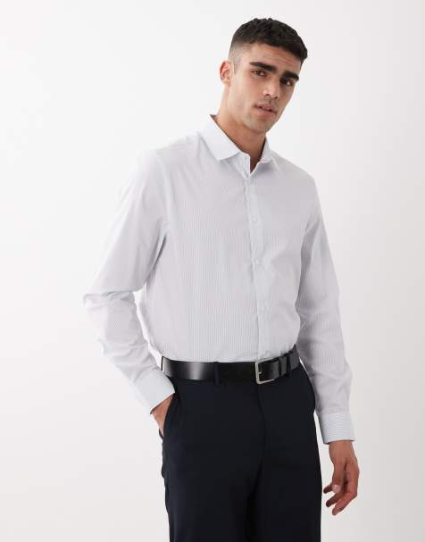 ASOS DESIGN – Blårandig skjorta i regular fit - view 1