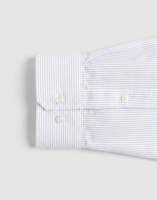 ASOS DESIGN – Blårandig skjorta i regular fit, 8 av 9