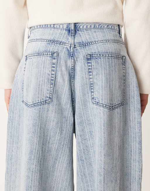 ASOS DESIGN – Blårandiga, baggy jeans i oversize och mellanljus tvätt, 4 av 5