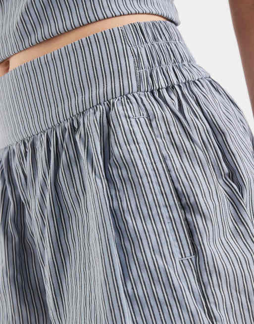 ASOS DESIGN – Blårandiga shorts i dra på-modell, 5 av 5