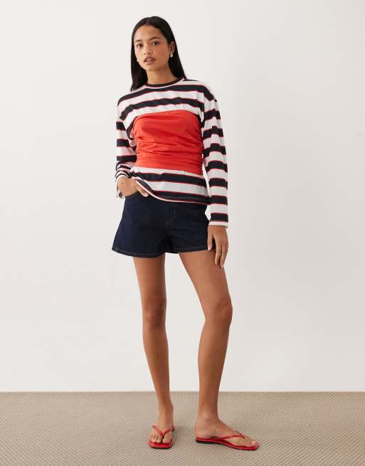ASOS DESIGN - Blåstribet langærmet top, 2 af 4
