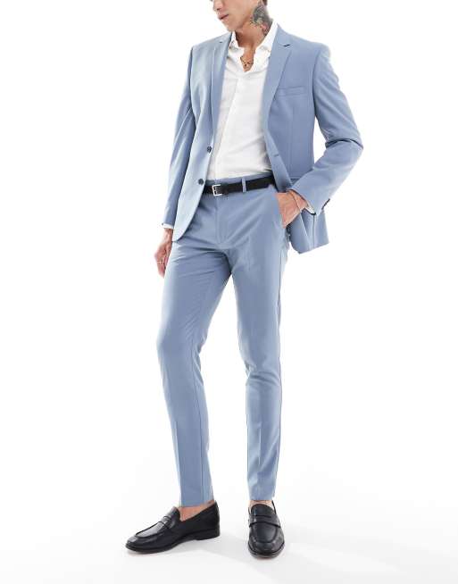 ASOS DESIGN - Blåt jakkesæt i skinny fit