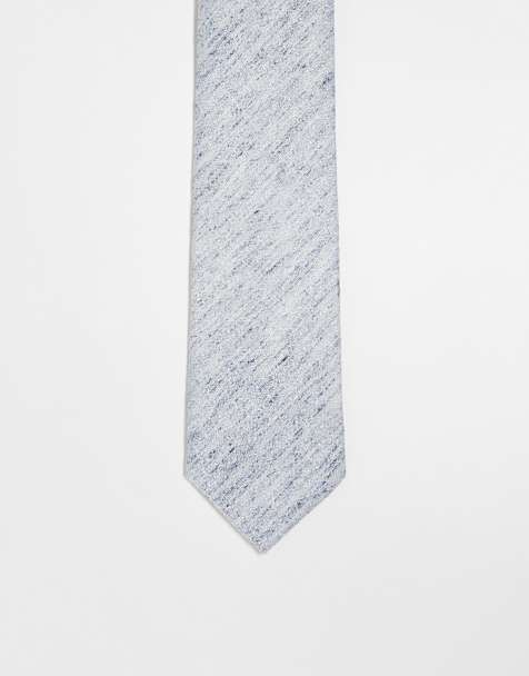 ASOS DESIGN - Blåt løstsiddende slips med tekstur - view 1