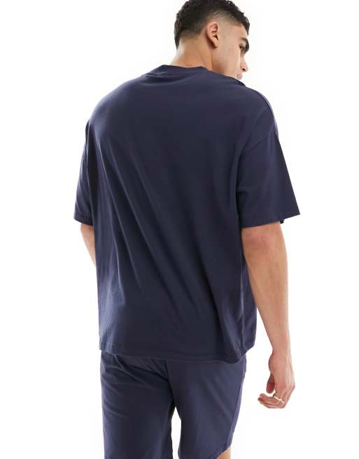 ASOS DESIGN - Blåt oversized pyjamassæt, 3 af 4