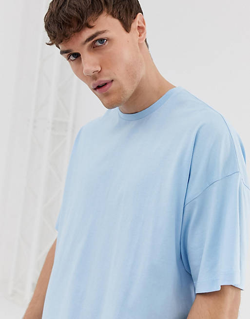 ASOS DESIGN – Blaues Oversized-T-Shirt mit Rundhalsausschnitt | ASOS