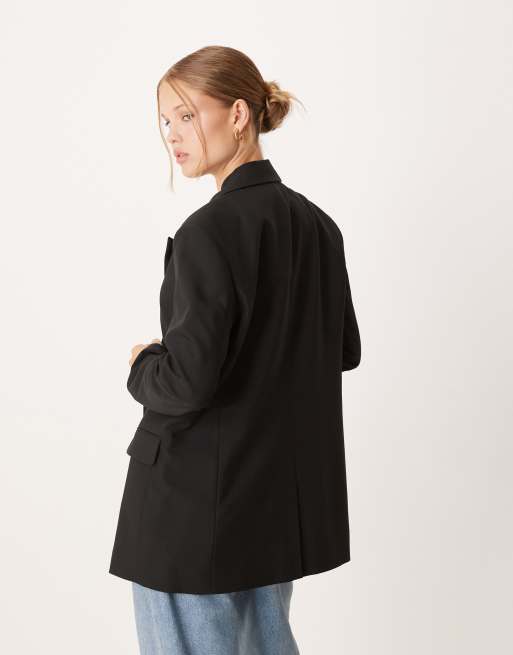 ASOS DESIGN - Blazer à double boutonnage - Noir, 4 de 4