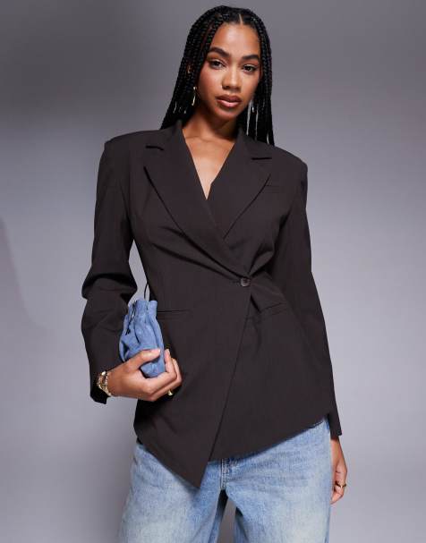 ASOS DESIGN - Blazer ajusté et cintré à la taille - Chocolat - view 1