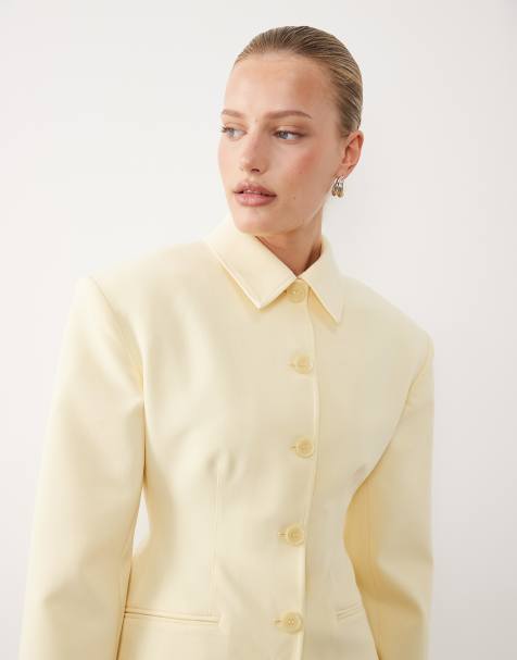 ASOS DESIGN - Blazer avvitato con bottoni color latticello - view 1