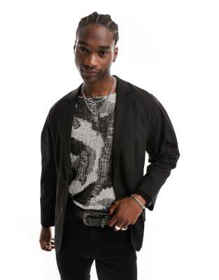 ASOS DESIGN cinch waist blazer in black - ASOS Price Checker