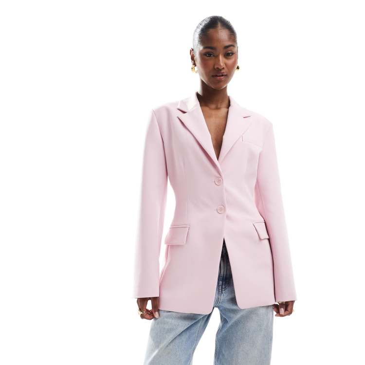 Blazer Rose Taille 38 - Vieux Rose, Occasion Très Bon état, Sans Marque