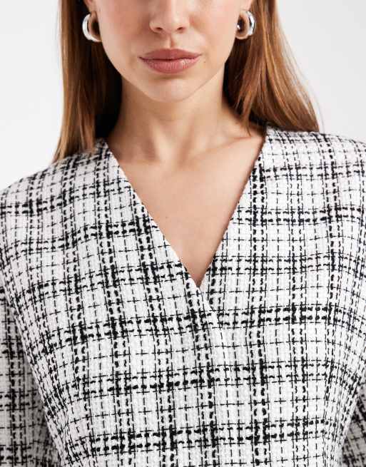 ASOS DESIGN - Blazer cintré en tweed - Écru, 2 de 4