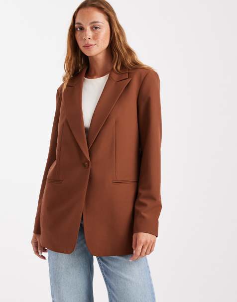 ASOS DESIGN - Blazer comodo sartoriale marrone - view 1