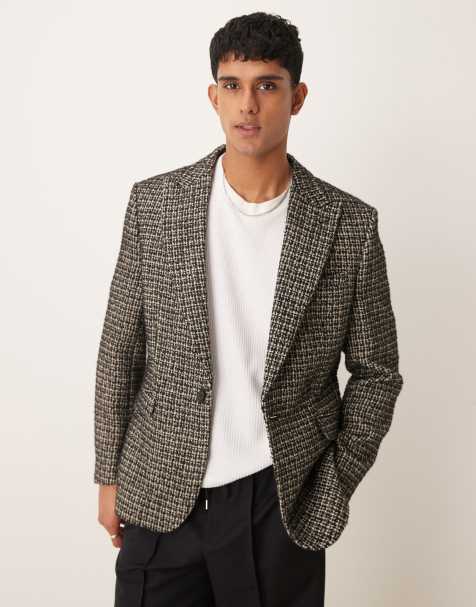 ASOS DESIGN - Blazer coupe classique en bouclé - Noir - view 1