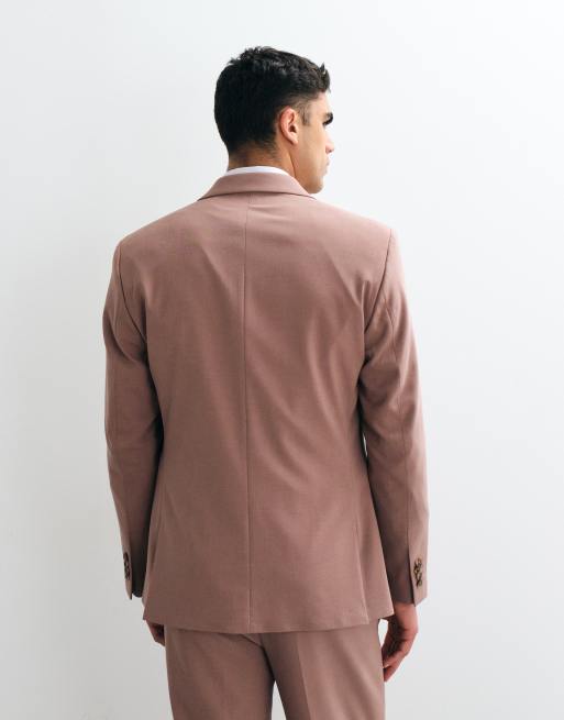 ASOS DESIGN blazer da abito regular doppiopetto bordeaux, 5 di 5