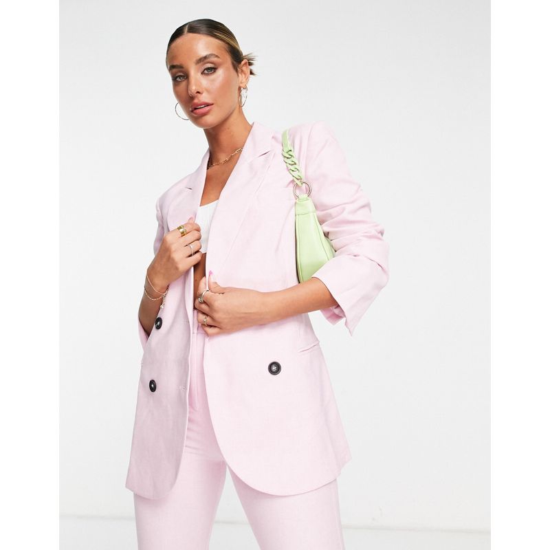 GYrdT Donna DESIGN - Blazer da abito rosa stretto in vita