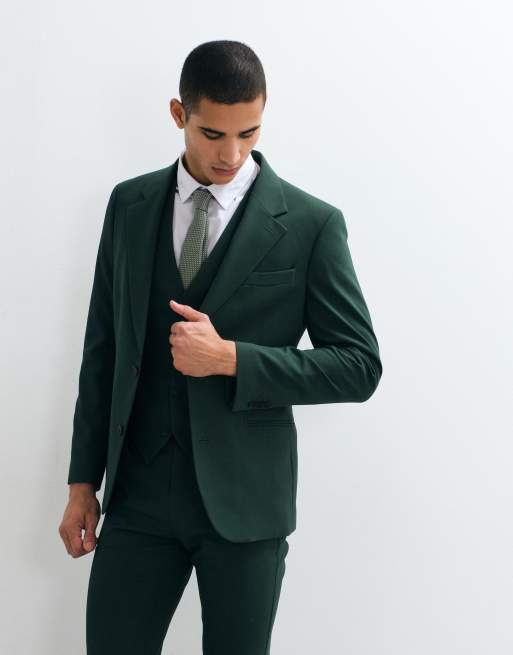 ASOS DESIGN - Abito skinny verde scuro, 2 di 4