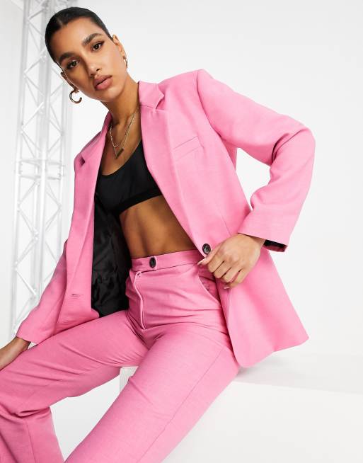 ASOS DESIGN - Abito slim stile dad rosa perfetto, 2 di 3
