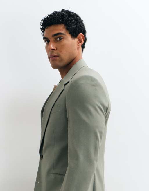 ASOS DESIGN blazer de costume ajusté en kaki, 4 de 5