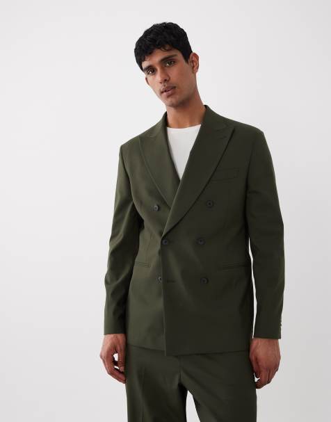 ASOS DESIGN - Blazer de costume coupe classique à double boutonnage - Vert olive - view 1