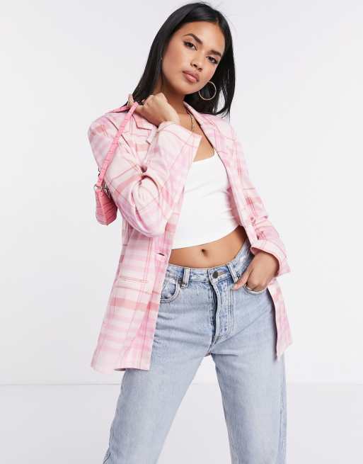ASOS DESIGN - Ensemble en jersey - Carreaux roses, 2 de 3
