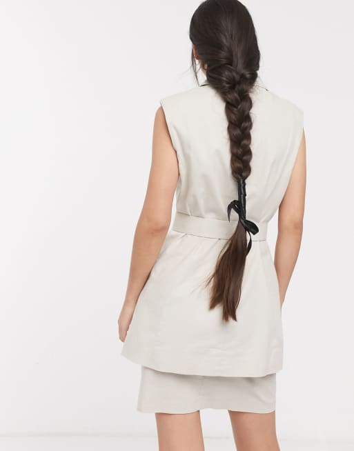 ASOS DESIGN - Blazer de costume sans manches en lin, 2 de 4
