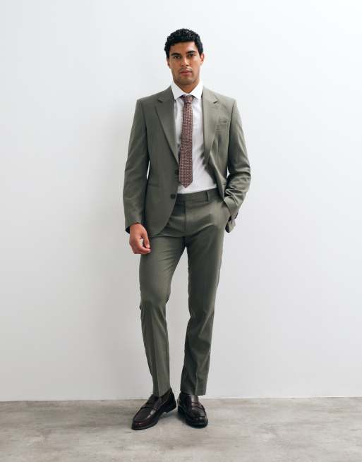 ASOS DESIGN blazer de costume slim en vert olive, 2 de 5