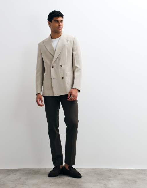 ASOS DESIGN - Blazer de costume standard à double boutonnage - Vert sauge, 2 de 5